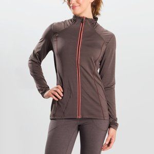 Lolë Essential Up Cardigan 2 in Charcoal, Size Medium